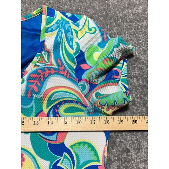 Ronni‎ Nicole T-Shirt Dress Women Size 8 Multicolor Paisley Stretch Textured - Picture 10 of 13